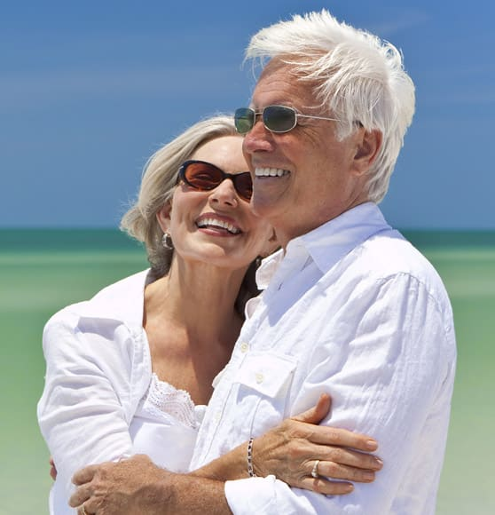 Couple embracing